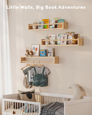 G&W Gruwald nursery decor adds natural wood tone to a room.