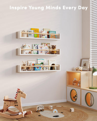 G&W Gruwald organization-friendly shelves keep books within reach during daily reading