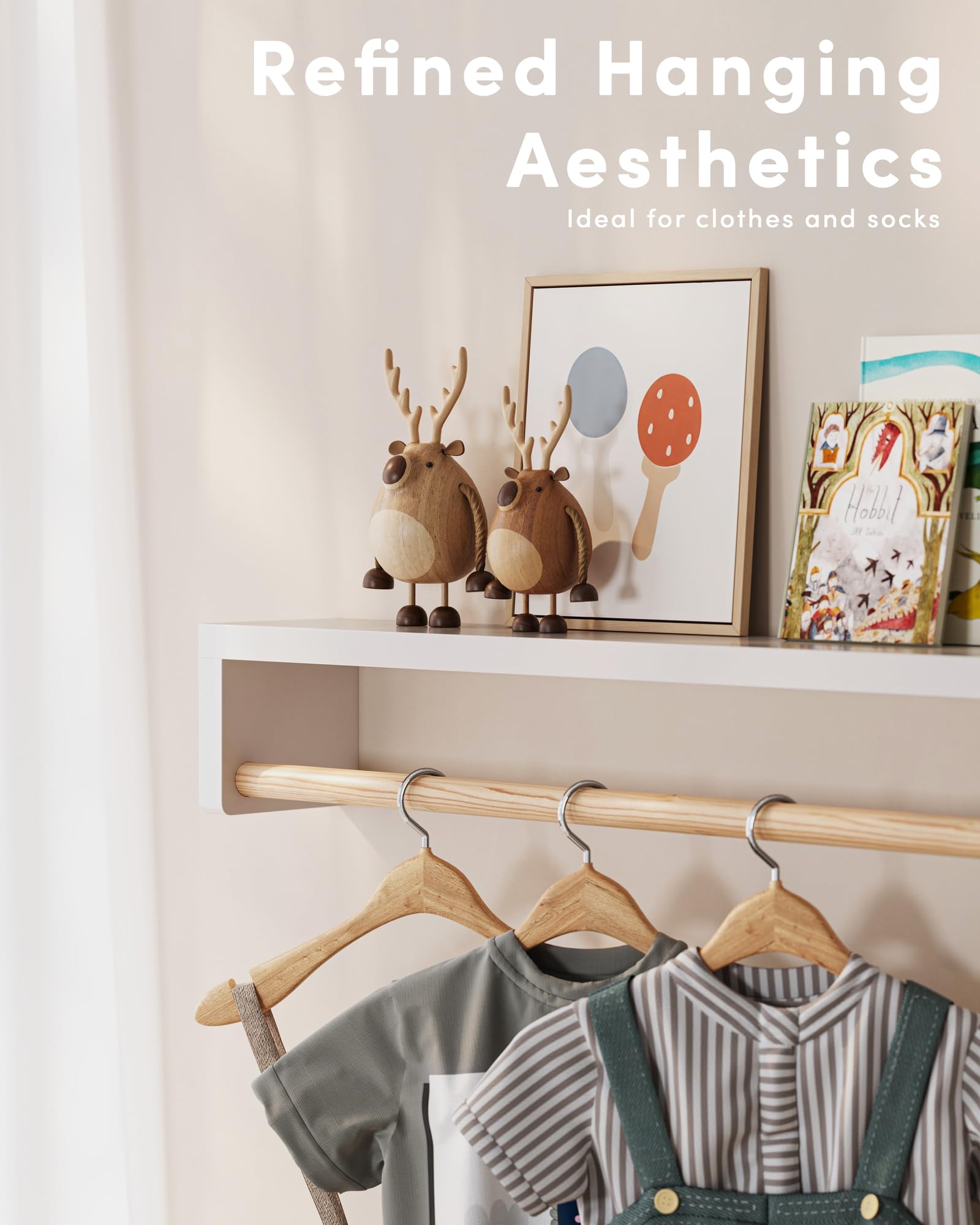 G&W Gruwald white finish shelves brighten kid spaces and complement nursery interiors