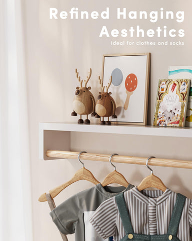 G&W Gruwald white finish shelves brighten kid spaces and complement nursery interiors