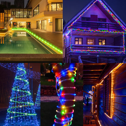 Gwvoxm Solar panel-powered rope lights saving energy outdoors