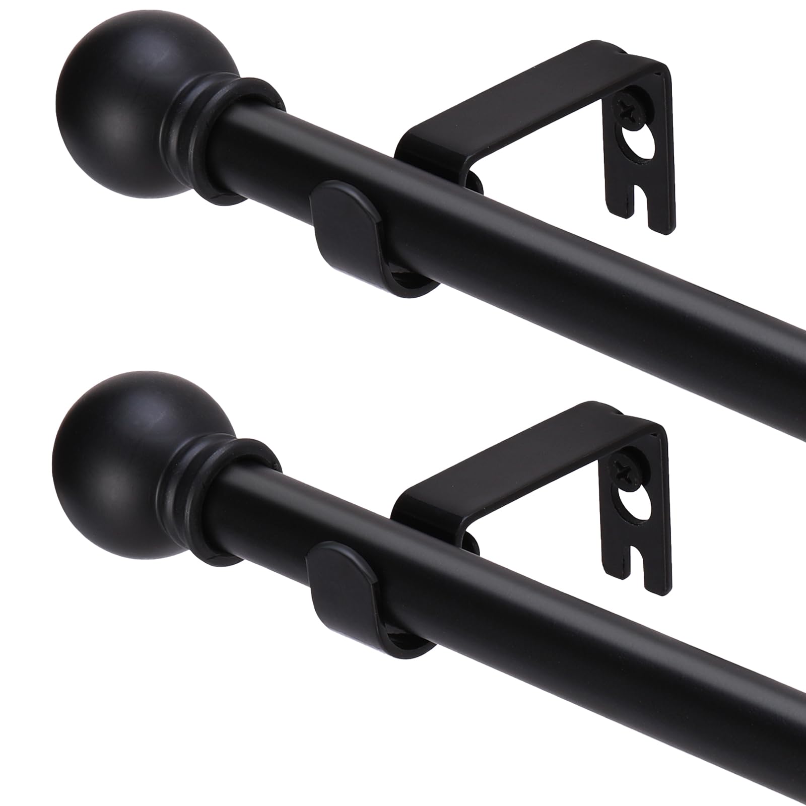 GXOACKJ 2-pack black curtain rods assembly instruction for easy setup