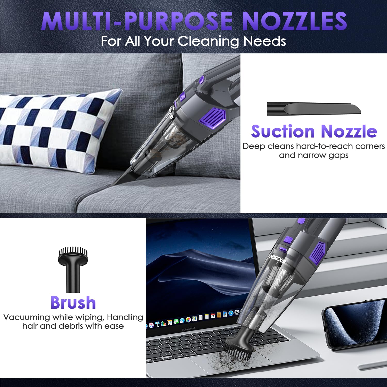 Gxzsk cordless vacuum charging indicator and long runtime for quick cleanups.