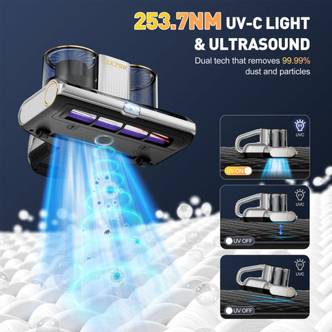 Gxzsk mattress vacuum ultrasonic tech aids deep particle capture