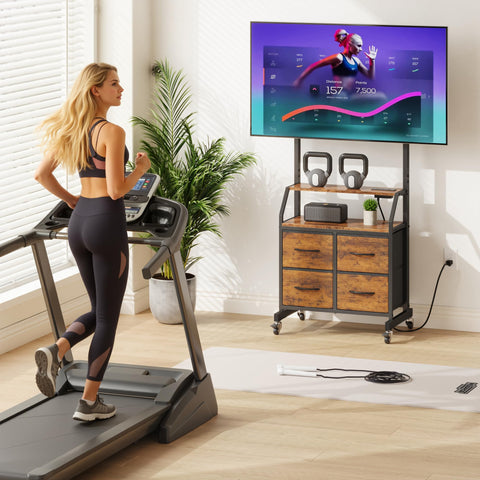 GYIIYUO integrated cord management creates neat entertainment spaces.
