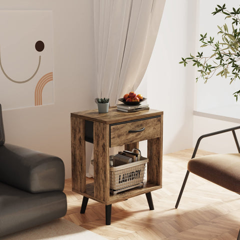 GYIIYUO nightstand drawer closeup highlights durable, stable construction.