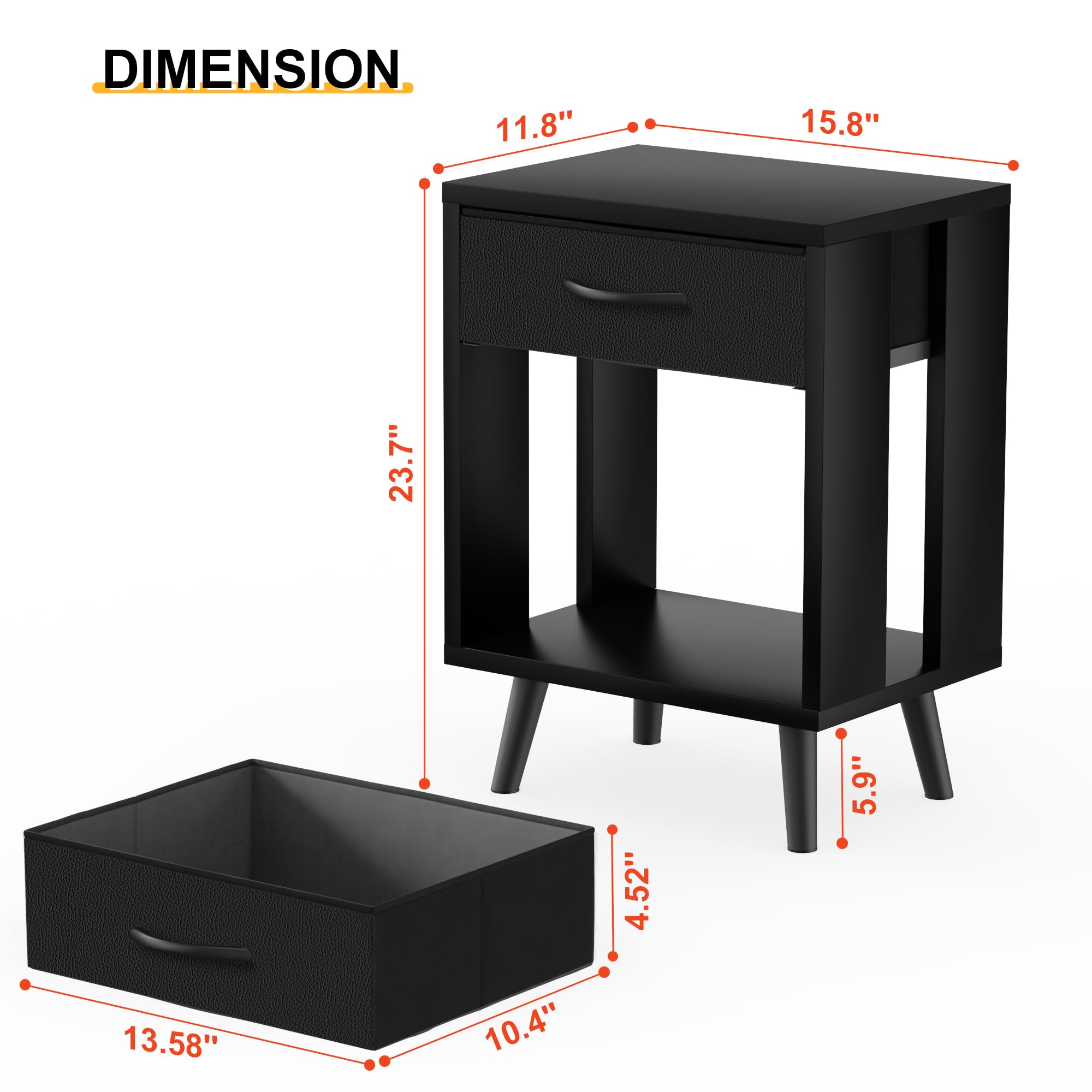 GYIIYUO nightstands elevate bedroom décor with modern, versatile design.