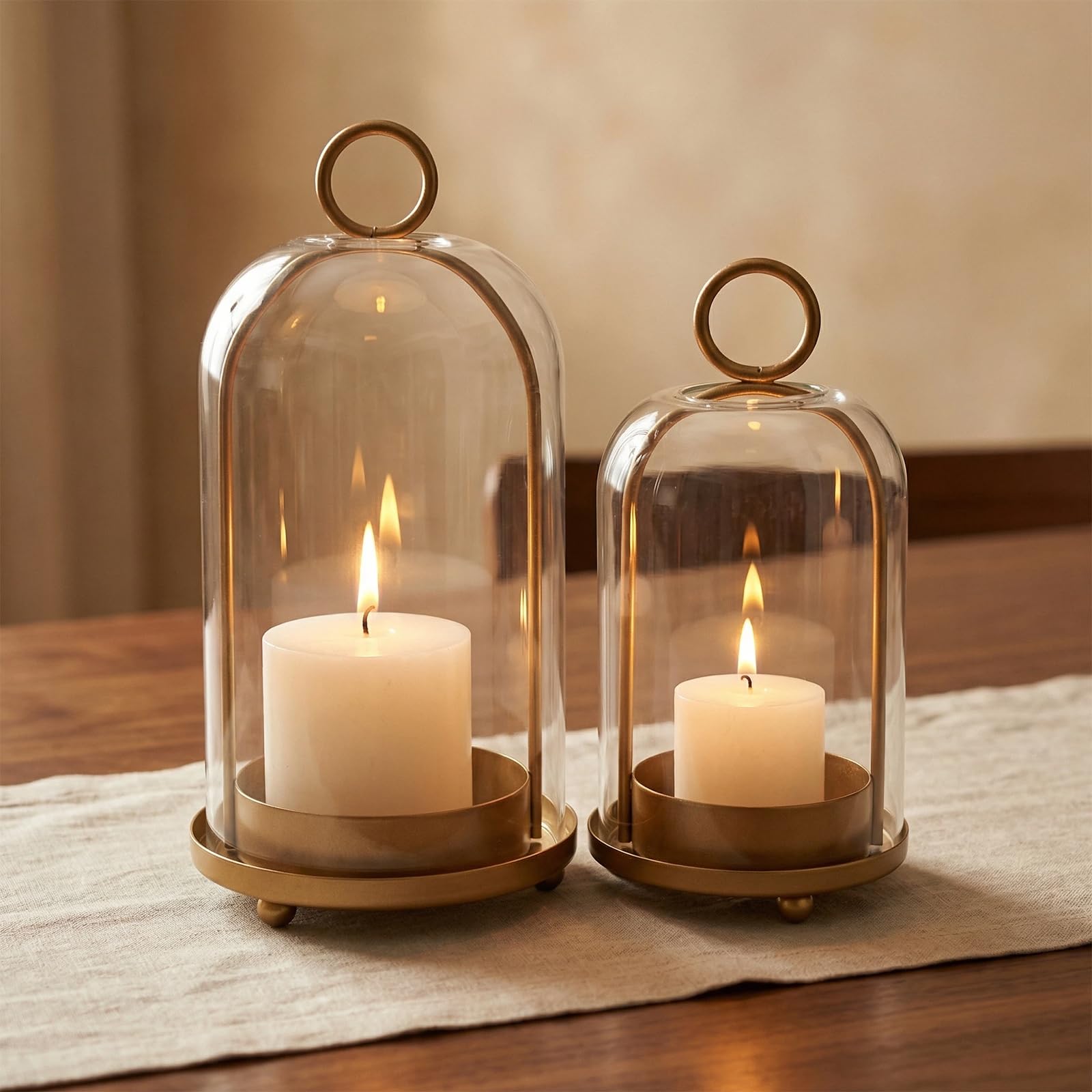 GYKLE brass hurricane candle holder ideal for pillar candles