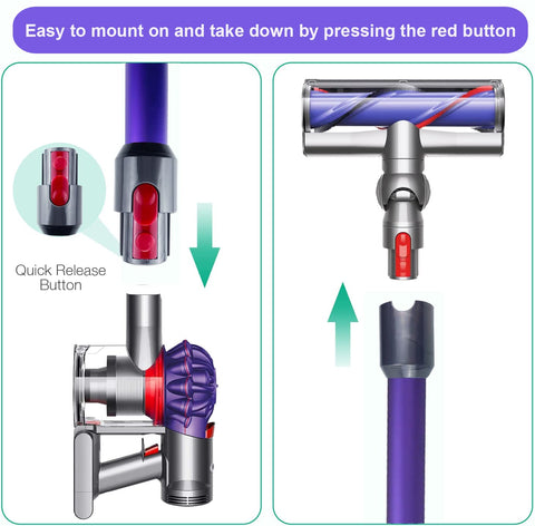 GYLBF quick-release wand attaches easily with red button