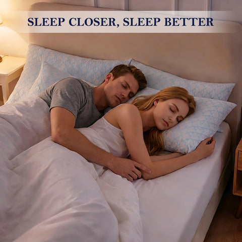 GYlongFA Memory Foam Pillows 2 Pack plush fill resists flattening for lasting comfort.