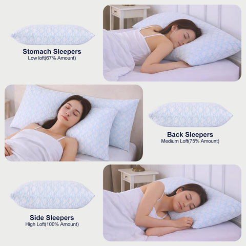 GYlongFA Memory Foam Pillows 2 Pack removable cover for easy hygienic care.