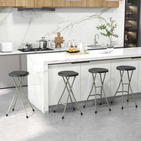 GYMAX compact folding stool ready for RV trunk storage and small spaces.
