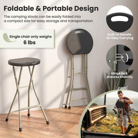 GYMAX 28-inch stool with sturdy steel frame supports up to 330 lbs.