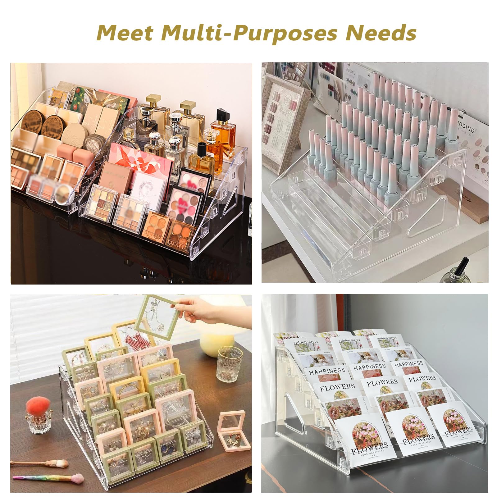 GYSLEOT durable acrylic shelves enhancing product visibility at events