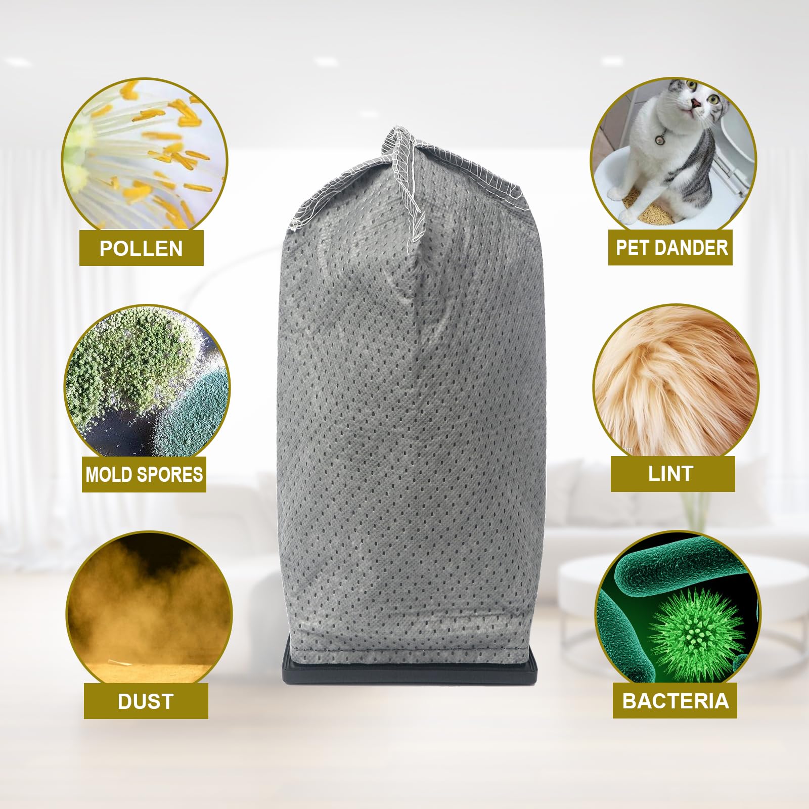 Easy-install GZJoSum bag for quick Hoover replacements.