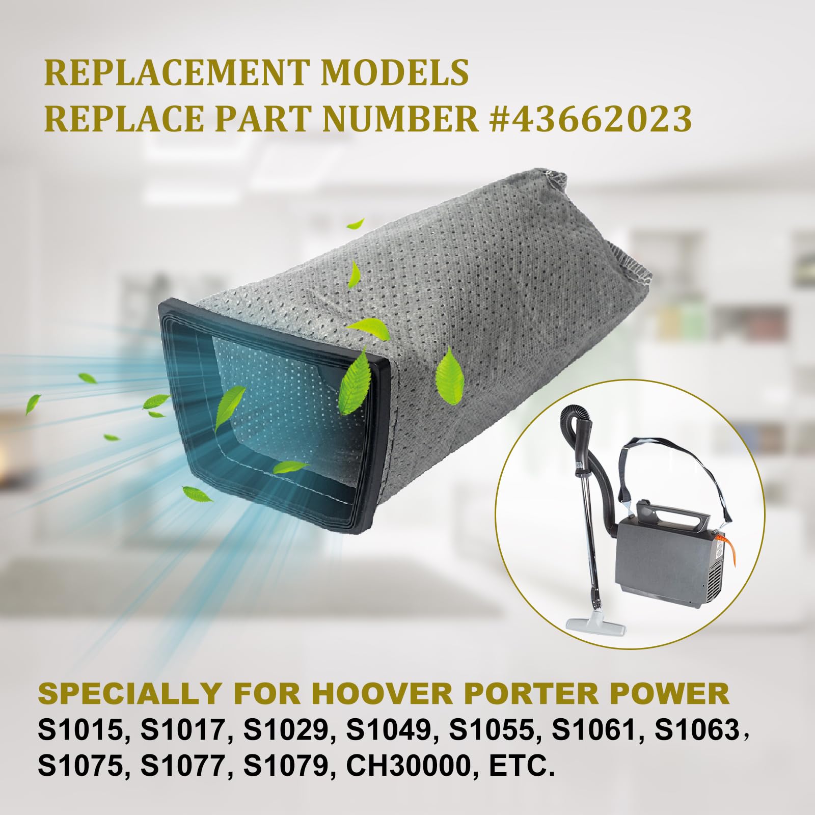 GZJoSum cloth bag for Hoover S1029 model with efficient filtration.