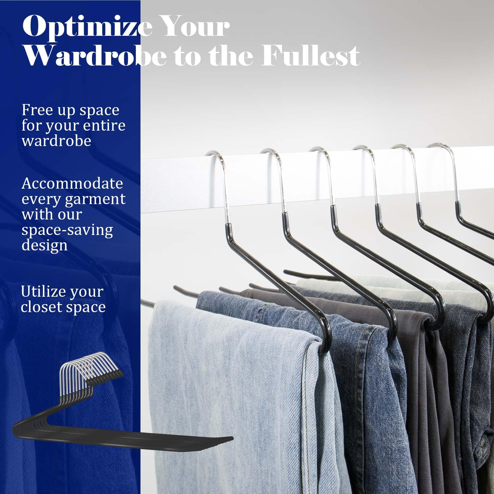 GZQXHOME slim, durable hangers maximize closet space and organization.