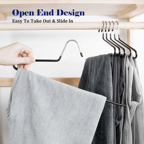 GZQXHOME durable metal hanger supports jeans and towels without bending.