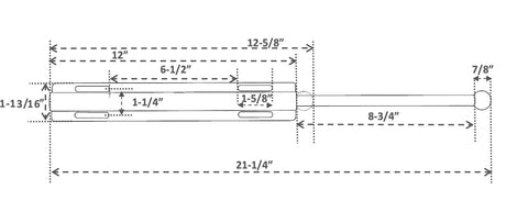 H. Bowes valet rod installation-ready with pre-drilled holes for easy mounting.