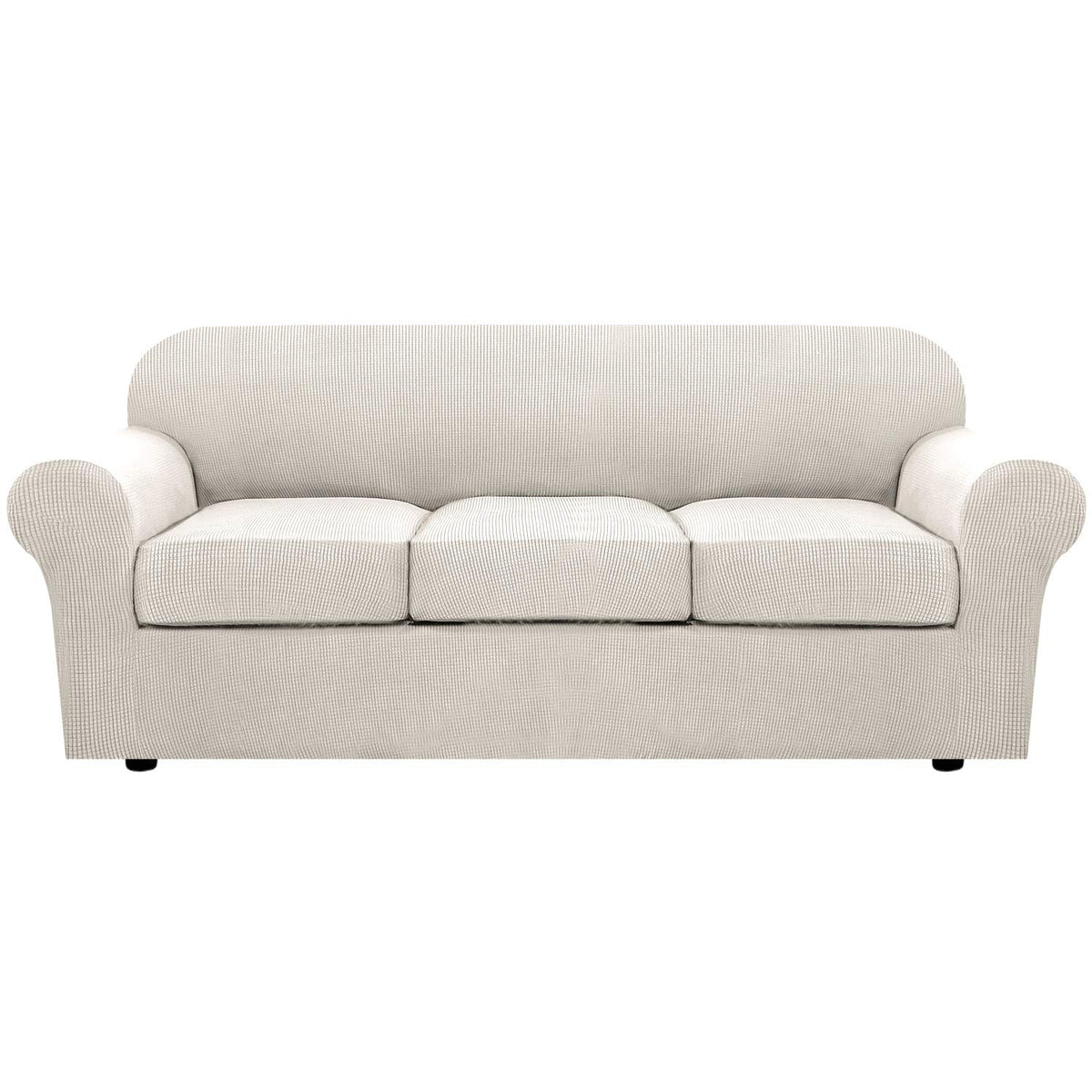 H.VERSAILTEX 4-piece stretch slipcover base cover on sofa for easy setup