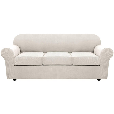 H.VERSAILTEX 4-piece stretch slipcover base cover on sofa for easy setup