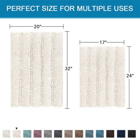H.VERSAILTEX Absorbent bath rug quickly soaks up water from feet.