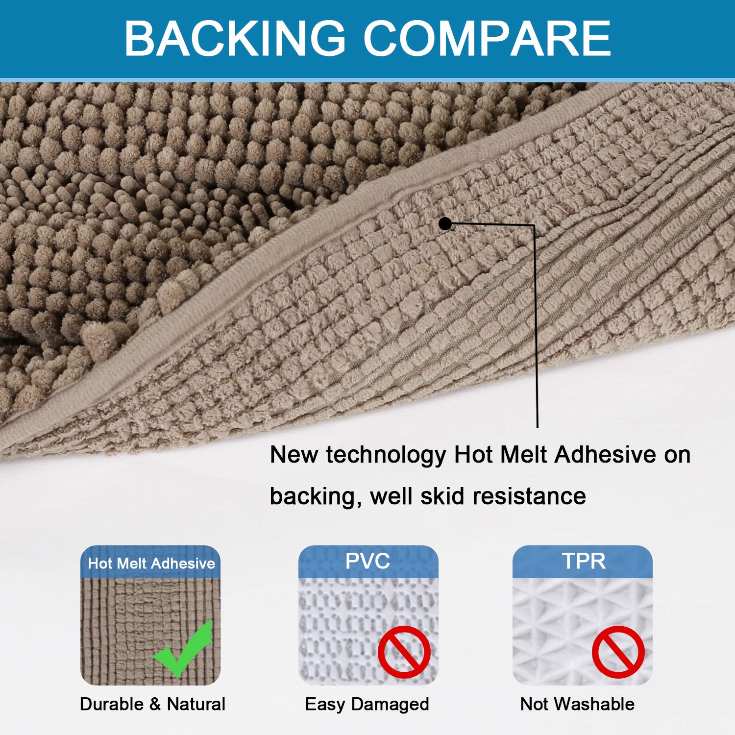 H.VERSAILTEX absorbent bath mats soak up water to protect your floor.