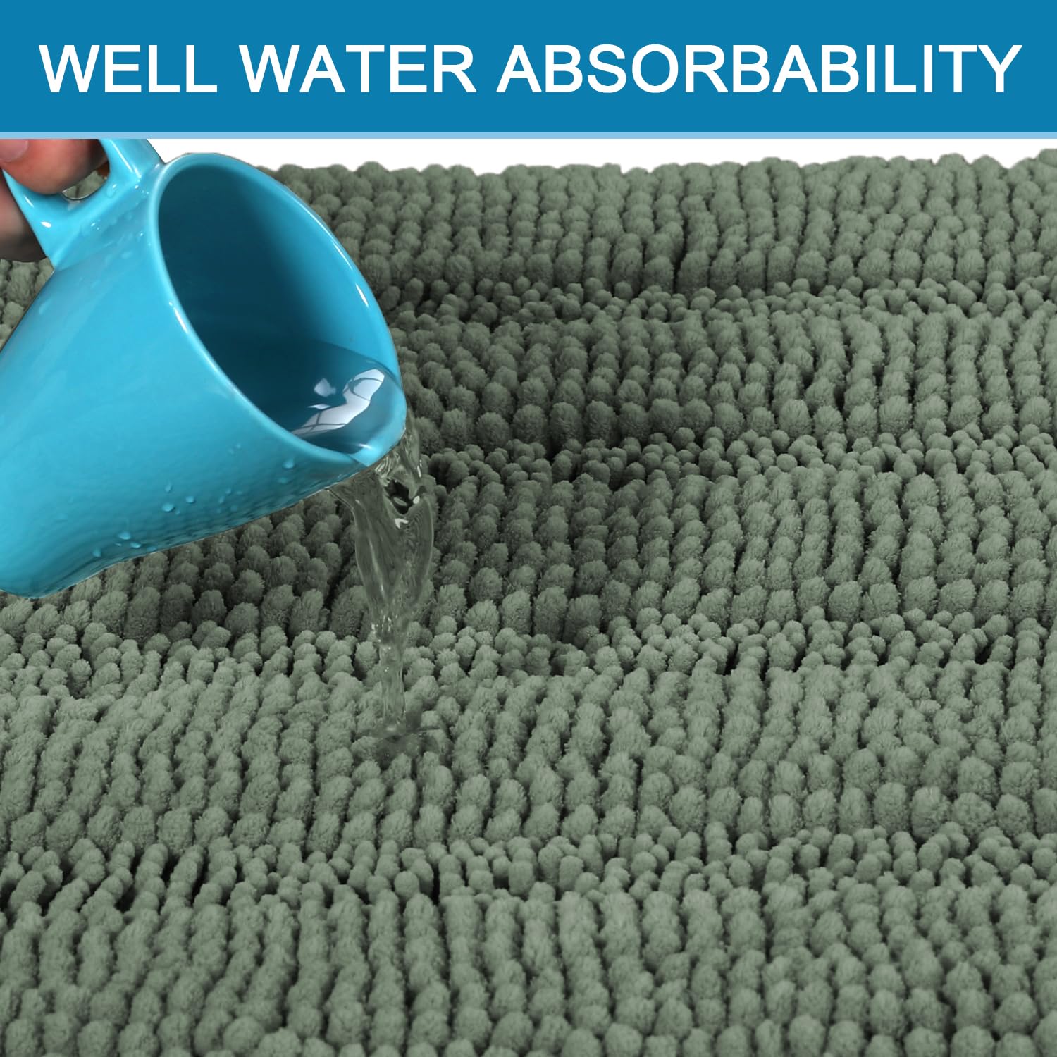 H.VERSAILTEX Bath Mat Set easy care and machine washable
