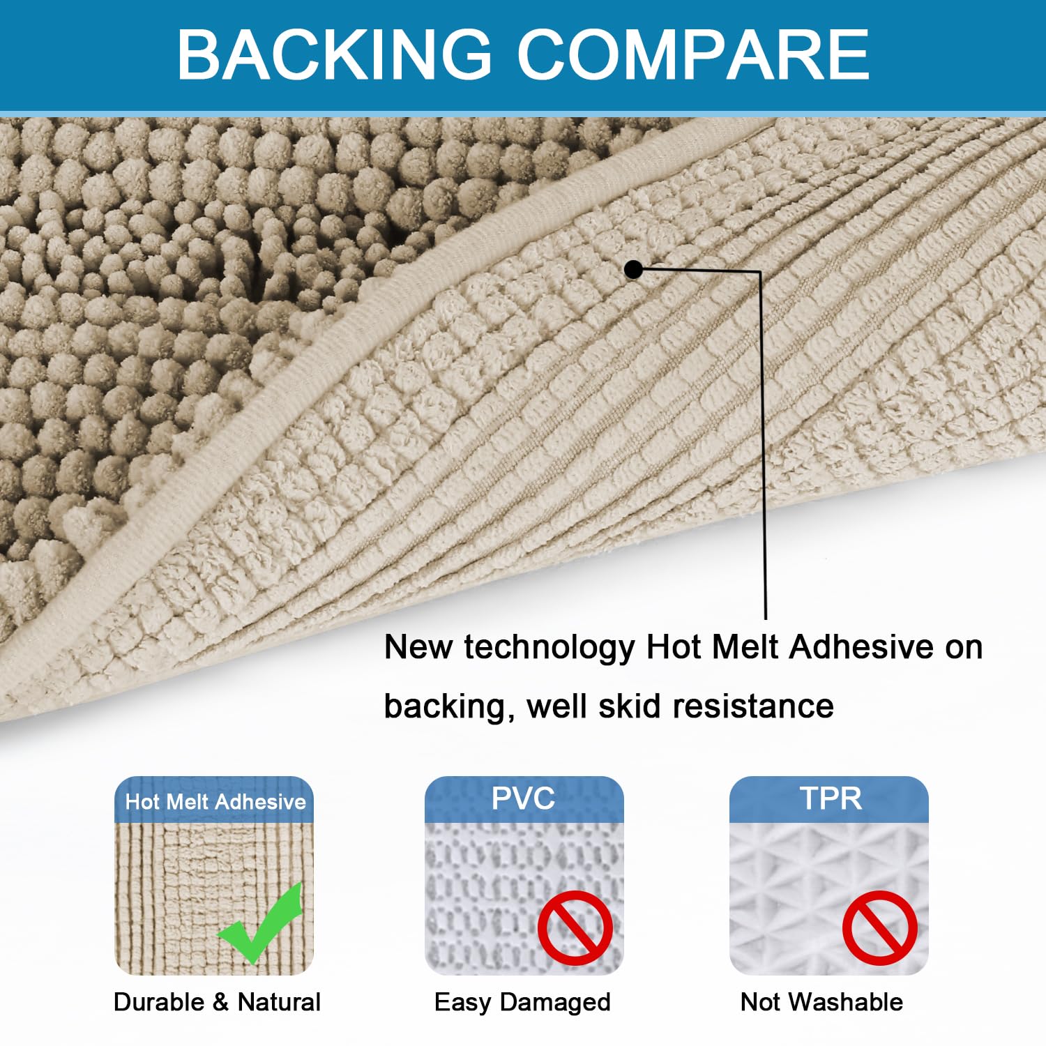 H.VERSAILTEX absorbent surface dries floors quickly after showers