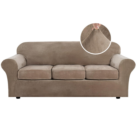 H.VERSAILTEX camel velvet base cover delivering a smooth, plush look.