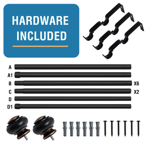 H.VERSAILTEX decorative finials in matte black finish