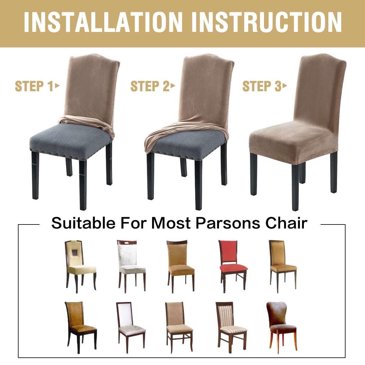 Fits most normal to high-back chairs with elasticized bottom for a secure fit.