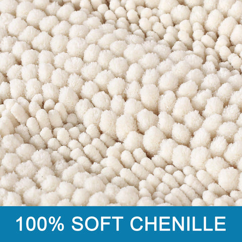 H.VERSAILTEX Ivory bath mat 20x32 in the two-piece set graces your bathroom floors.