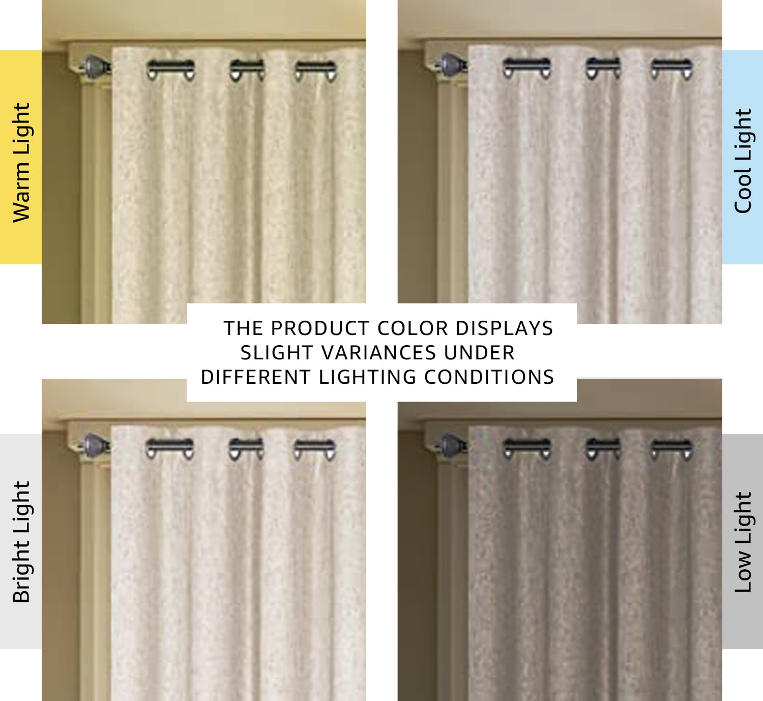 H.VERSAILTEX grommets anti-rust design ensure durable, smooth sliding along the rod.