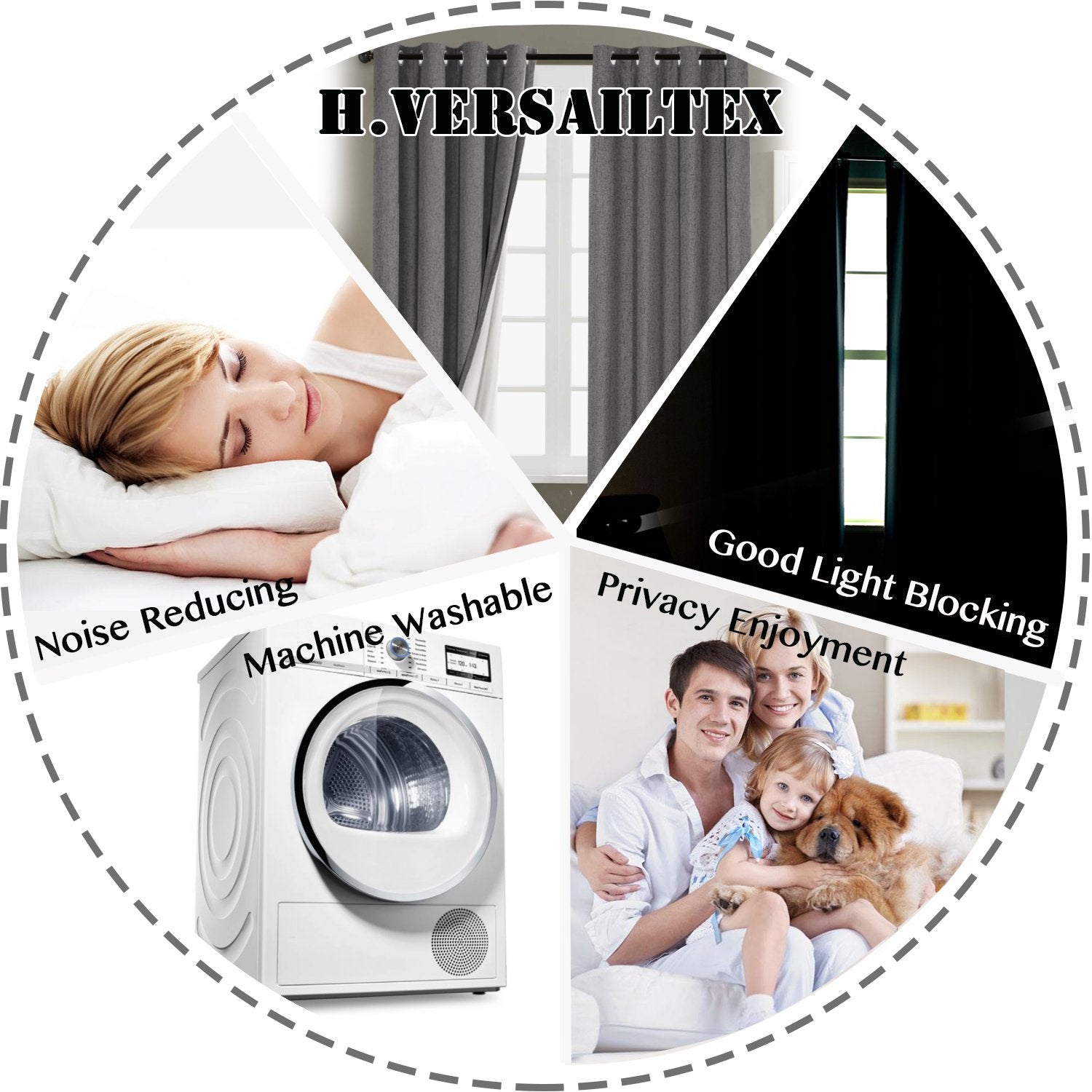 H.VERSAILTEX linen look drapes are machine washable for easy care