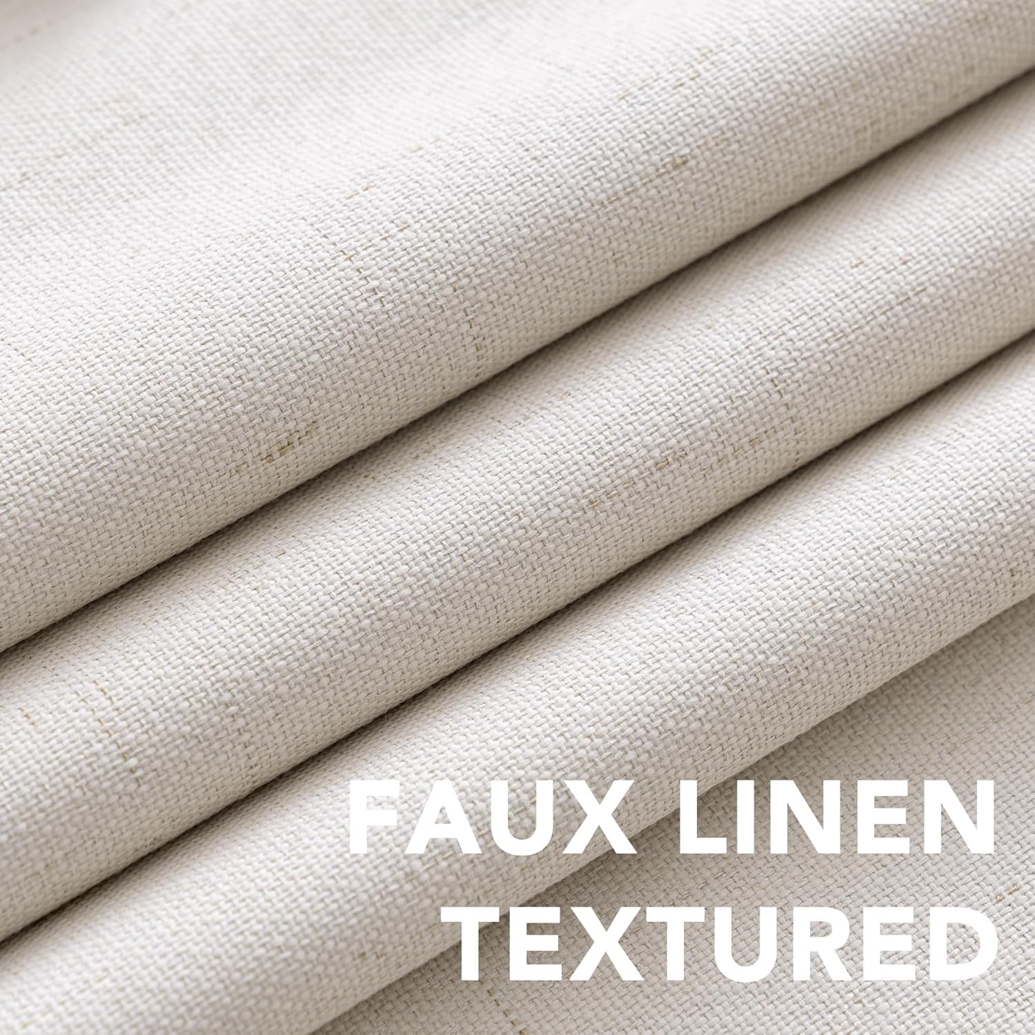 H.VERSAILTEX linen curtains bedroom setup ivory adds privacy and style