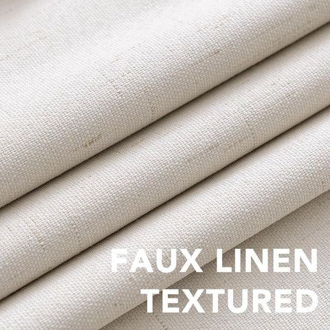 H.VERSAILTEX linen curtains bedroom setup ivory adds privacy and style