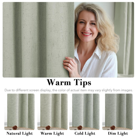H.VERSAILTEX living room window setup with curtains for style