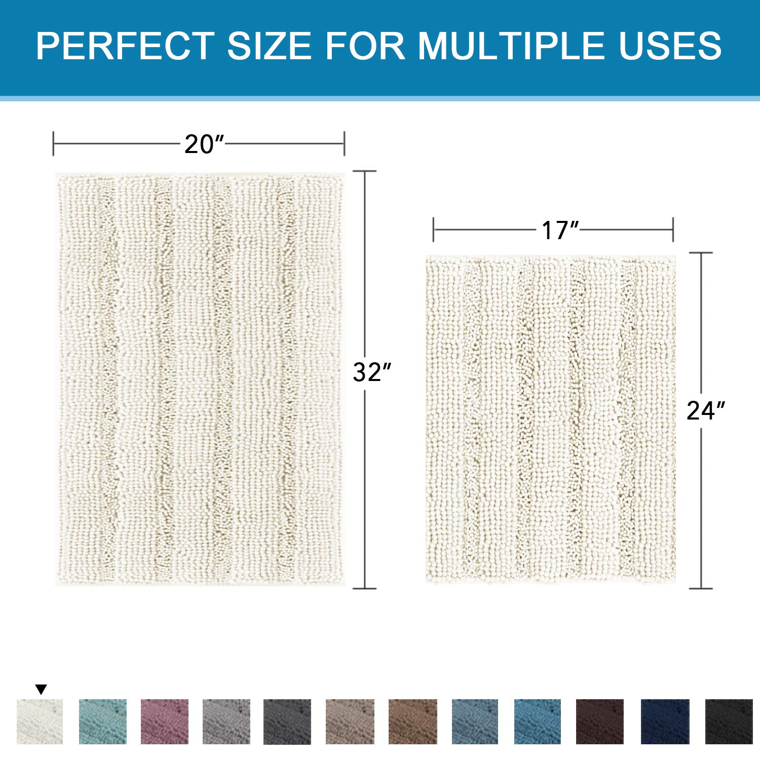 H.VERSAILTEX machine-washable bath mat stays soft after washing