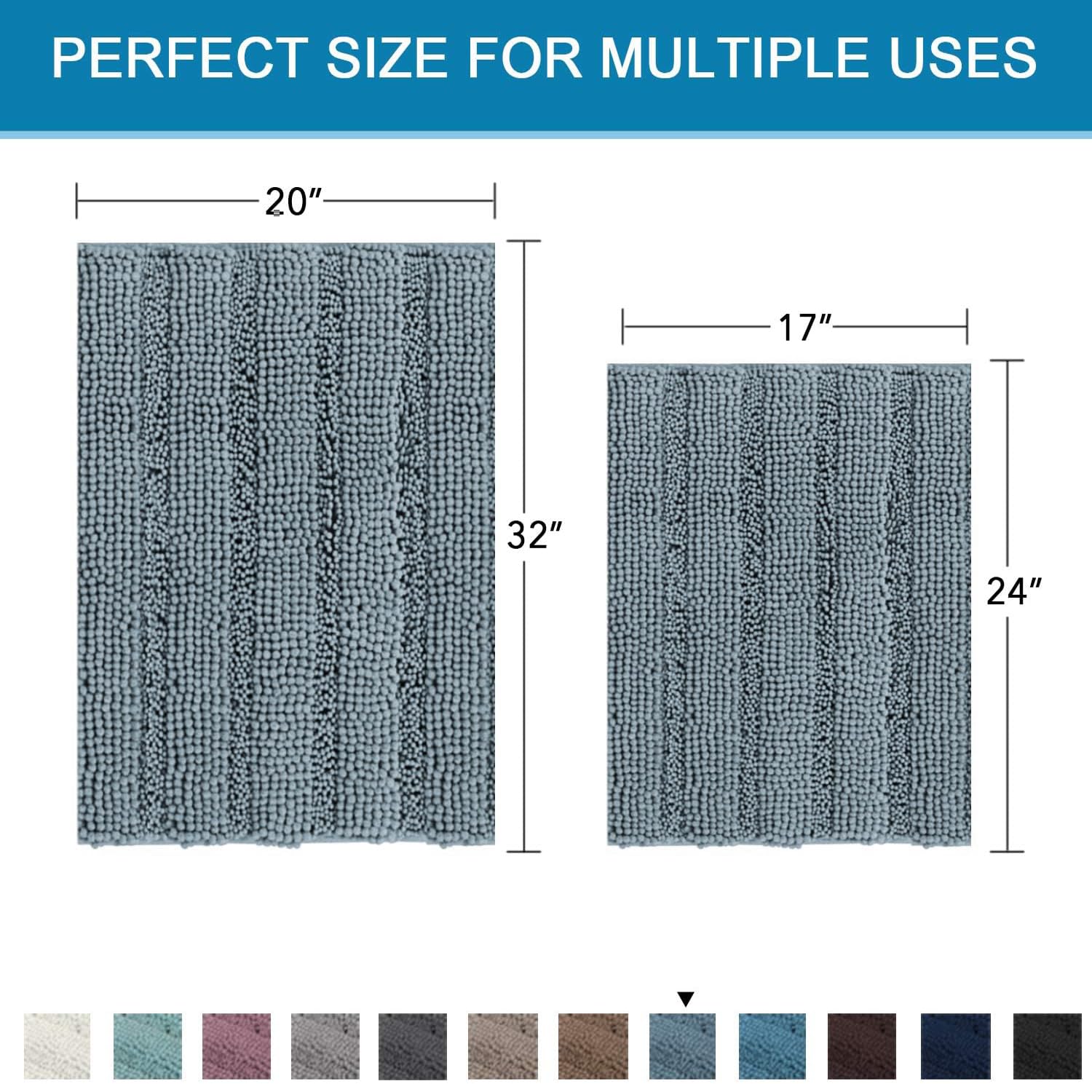 H.VERSAILTEX machine-washable bath rug set for easy care and refresh.