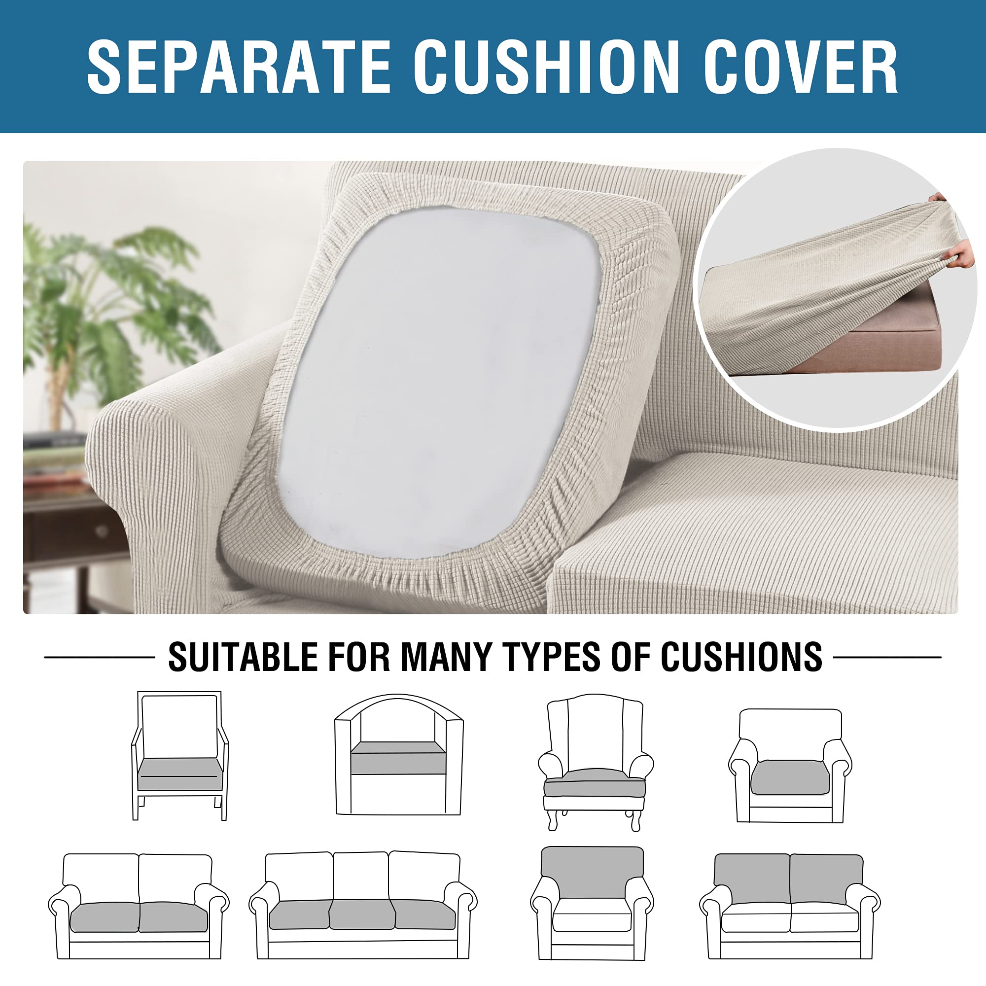 Machine-washable slipcover demonstrating effortless care and maintenance
