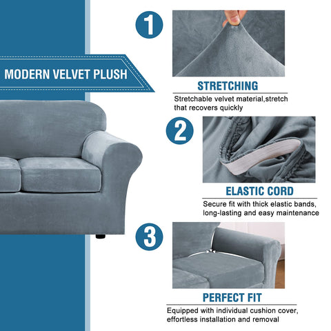 H VERSAILTEX cushion cover left side close-up for tailored fit