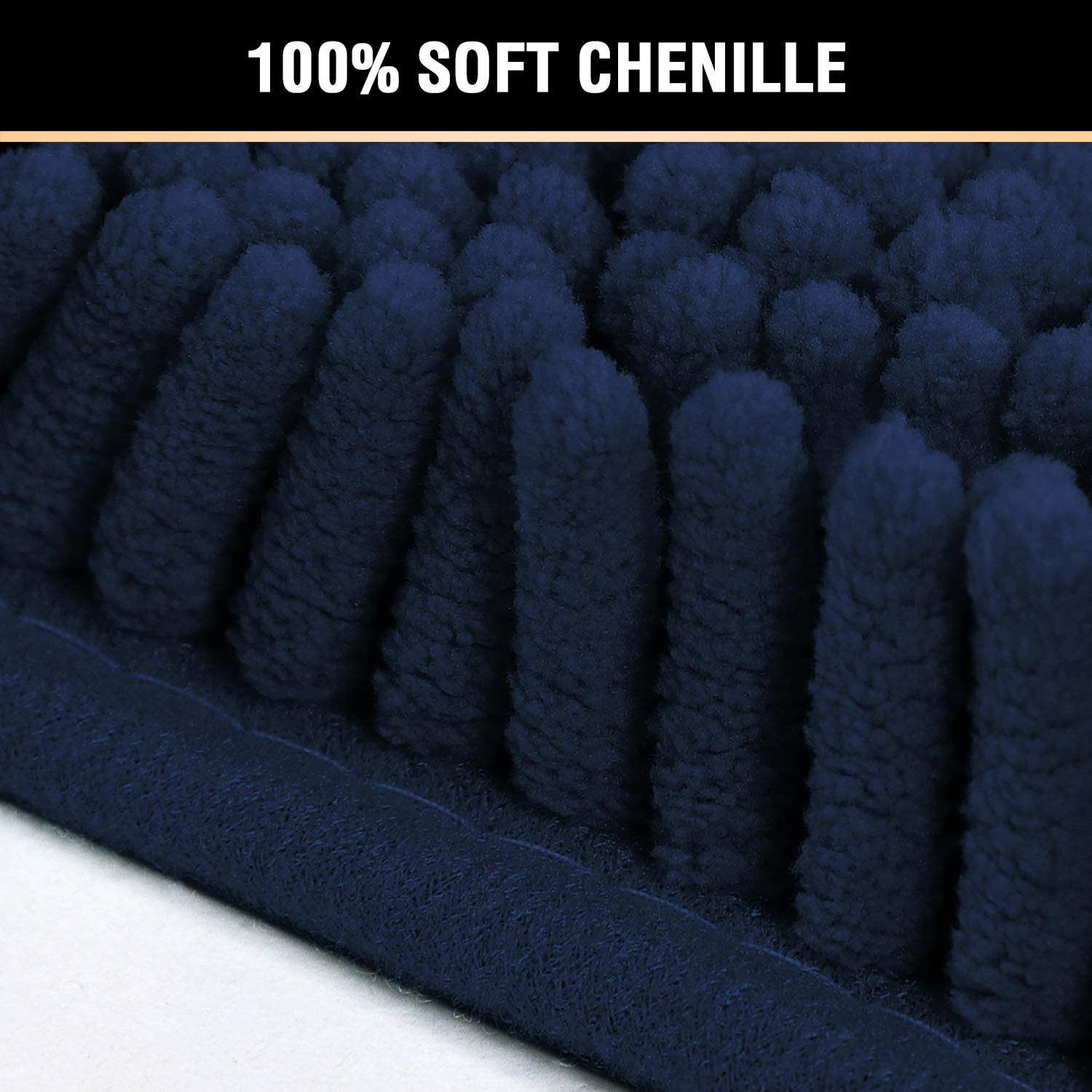H.VERSAILTEX ultra-soft chenille rug delivers plush foot comfort.