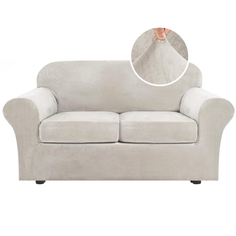 H.VERSAILTEX real velvet base cover on sofa for plush, refreshed look