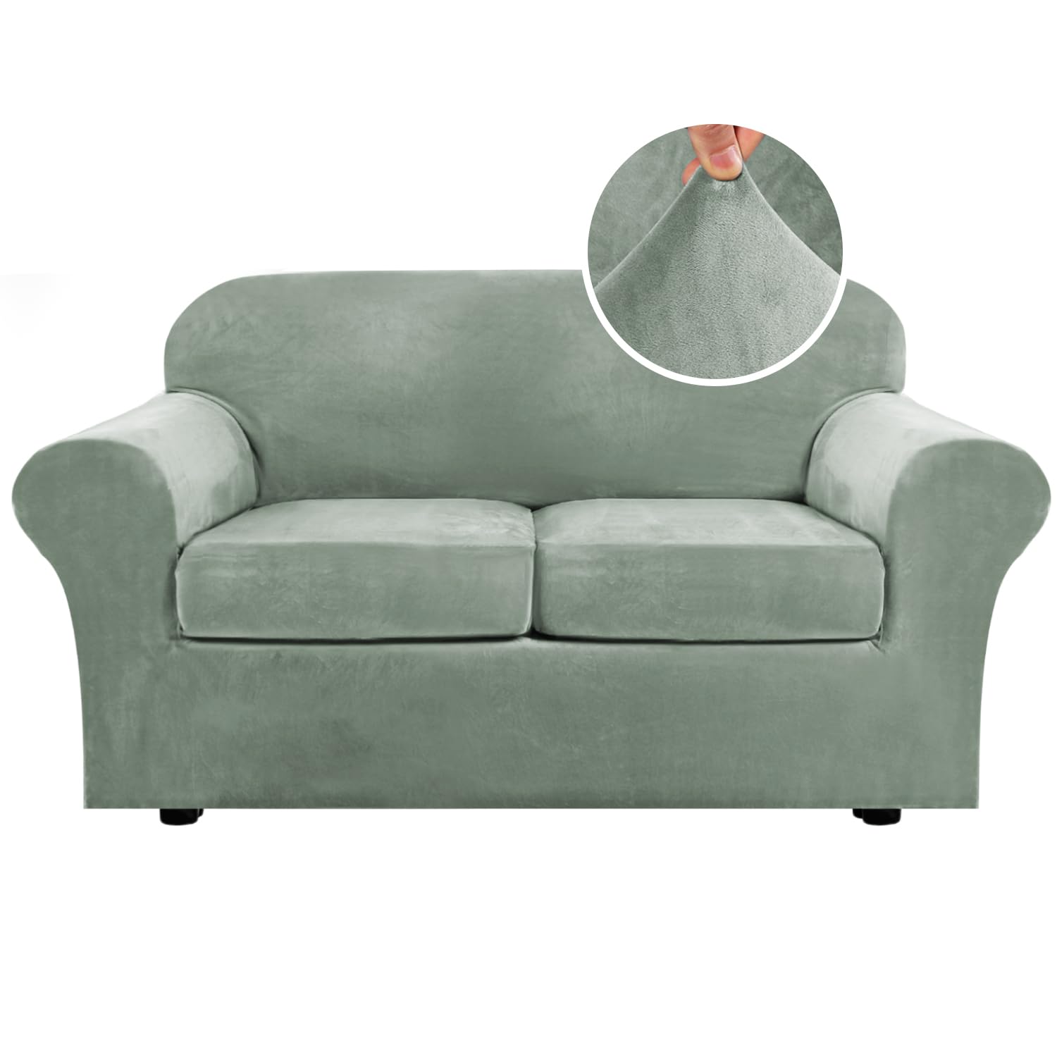 H.VERSAILTEX real velvet plush base cover angle protects your sofa while elevating style