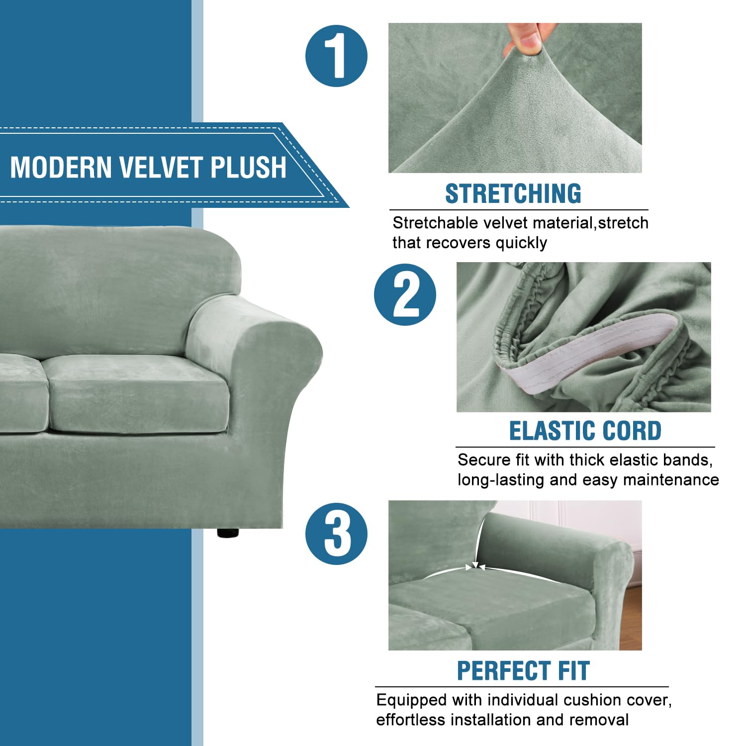 H.VERSAILTEX cushion cover 2 closeup demonstrates snug fit and soft cushioning look