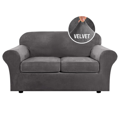 H.VERSAILTEX Real Velvet Plush sofa cover base protects the sofa and refreshes the room.