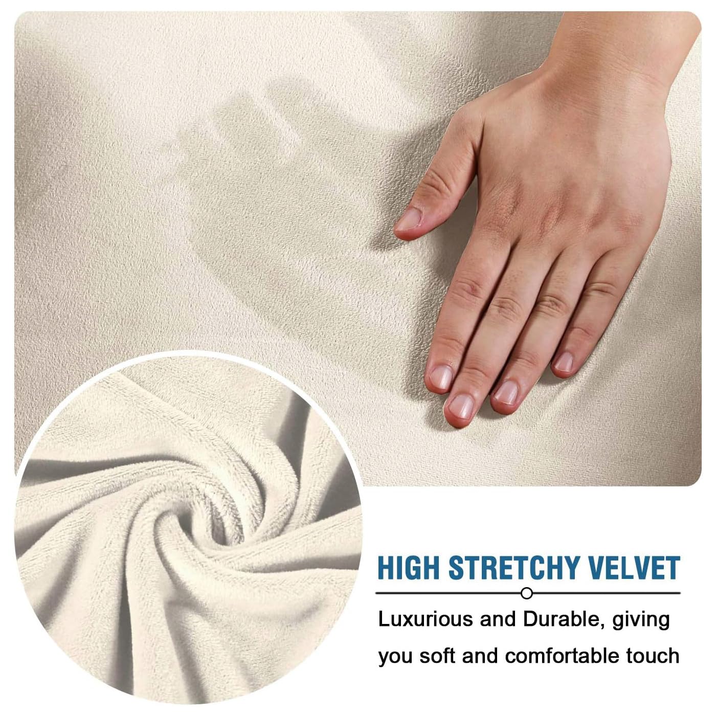 H.VERSAILTEX Rich Velvet 2pc installation guide shows quick, tool-free setup.
