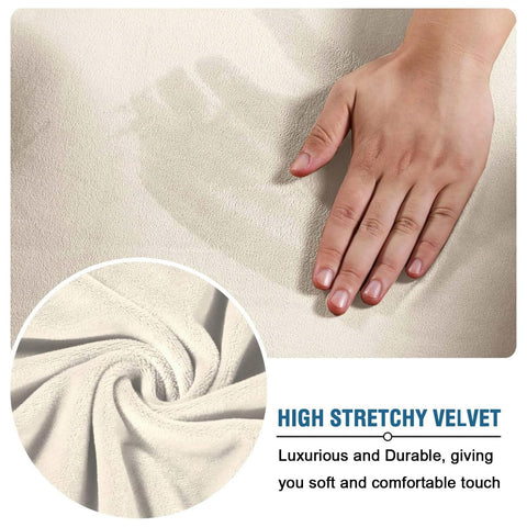 H.VERSAILTEX Rich Velvet 2pc installation guide shows quick, tool-free setup.