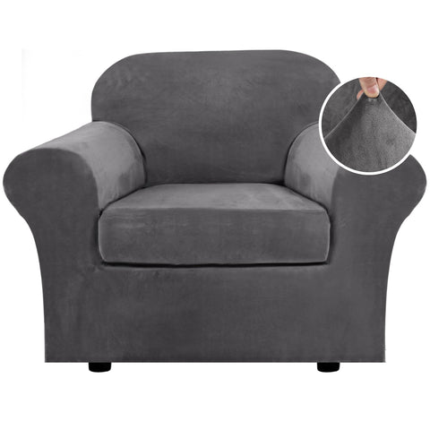 H.VERSAILTEX rich velvet base cover on sofa protects upholstery with plush luxury